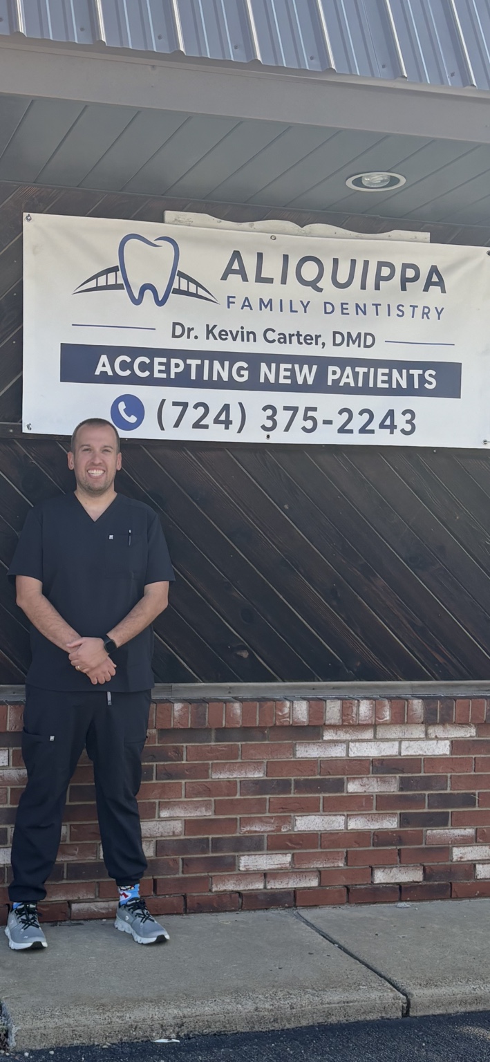 Dr. Kevin Carter outside Aliquippa Family Dentistry